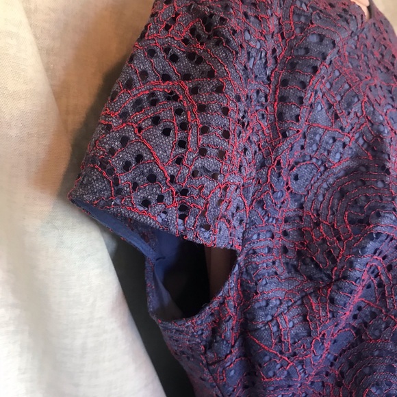 NWT Banana Republic asymmetrical lace dress. - Picture 3 of 11